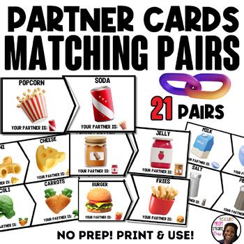 Partner Cards, Matching Pairs, Collaboration by Teaching From Square One