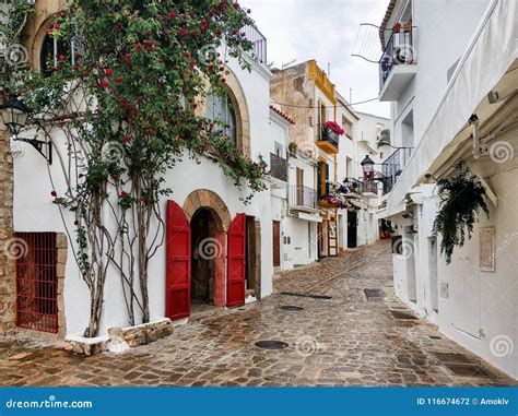 Old Town Of Ibiza Spain Stock Photo Image Of Cloudy 116674672