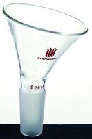 Synthware Powder Funnel With 60 Degree Offset Joint ST NS 24 40 Top