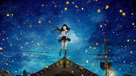 Starry Sky Anime Wallpapers - Wallpaper Cave