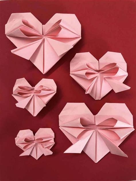 Diy Origami Heart Easy Tutorial For A Cute Paper Heart With Bow All