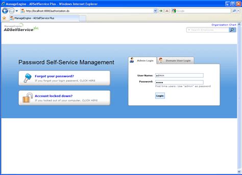 Web Based Active Directory Management With Self Service Portal Features