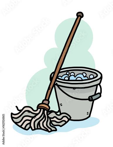 Clipart Bucket And Mop