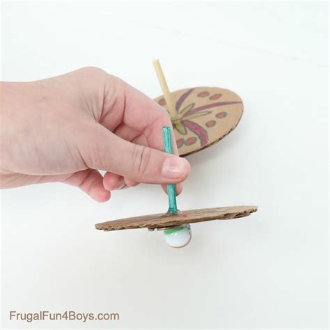 Make Spinning Tops With Cardboard And Marbles Frugal Fun For Boys And