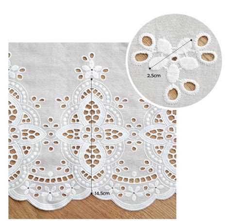 Broderie Anglaise Cotton Eyelet Lace Fabric Etsy