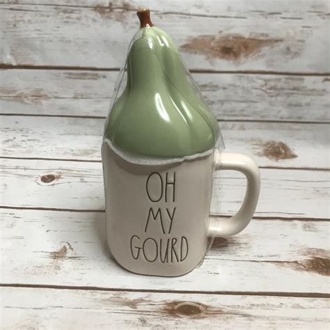 Rae Dunn Dining Rae Dunn Oh My Gourd Mug With Gourd Topper Poshmark