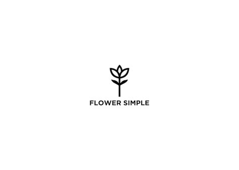 Premium Vector | Flower simple logo design vector illustration