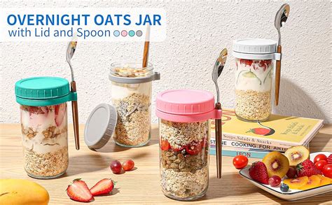 Amazon Guutry Overnight Oats Containers With Lids And Spoons