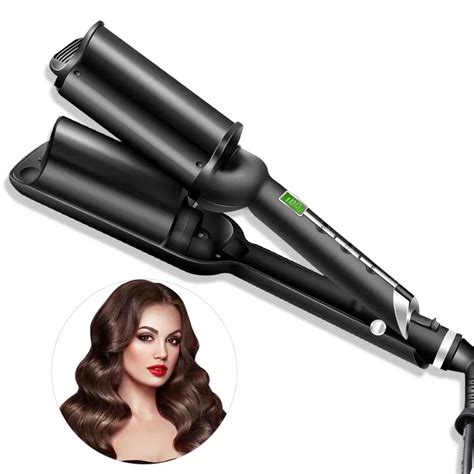 Deep Wave 32MM Hair Curling Irons Three Tube Curler Pro Hair Curling