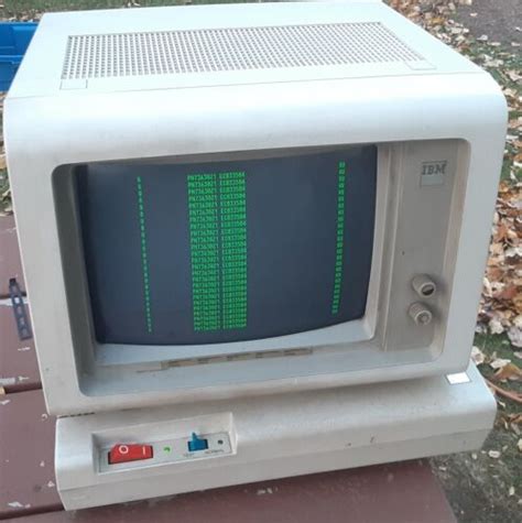 Vintage Ibm 5291 2 Terminal Green Screen Monitor Dm12n501 Crt Working