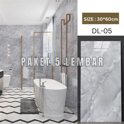 Paket Lembar Wallpaper Dinding Vinyl Marble X Cm Stiker Dinding