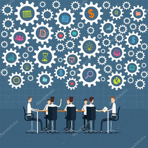 Business Teamwork Meeting And Brainstorm Concept — Stock Vector