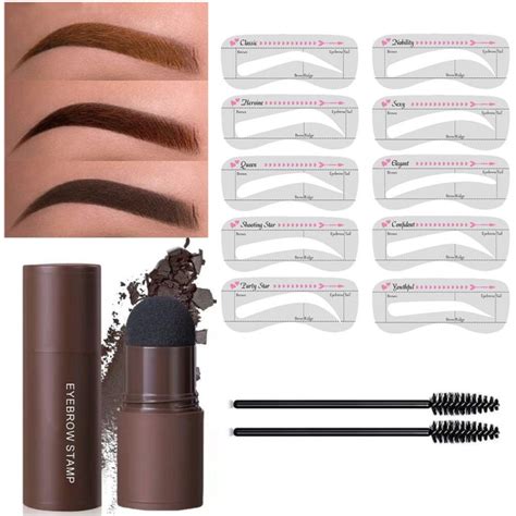 Eyebrow Stamp Stencil Kit One Step Brow Stamp Shaping Kit Waterproof