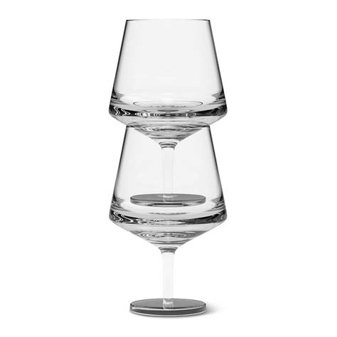 The Stackable Wine Glasses Hammacher Schlemmer