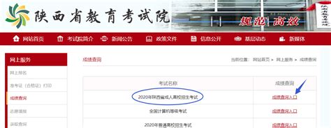 2020年陕西省成人高考成绩查询公告 教育头条 中国教育在线
