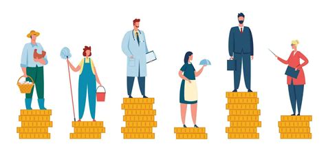 Salary Difference Wage Gap Between Rich And Poor People With