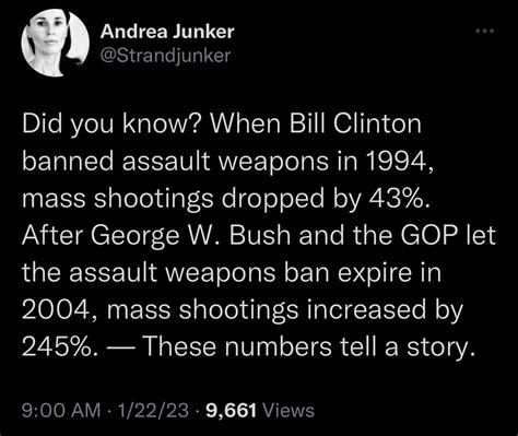 After The Assault Weapons Ban Was Lifted In 2004 Mass Shootings Increased 245 R