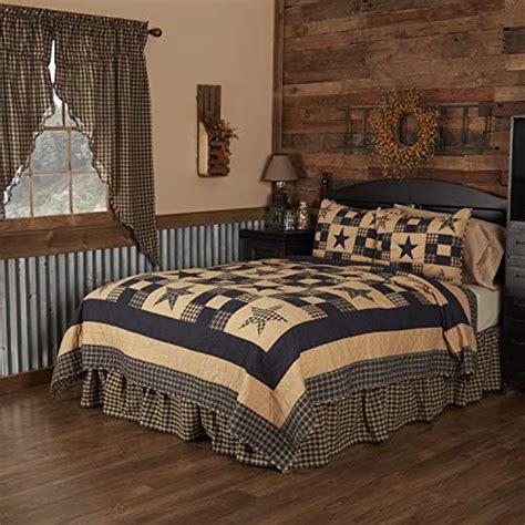 Amazon Vhc Brands Dakota Star Ninepatch California King Quilt Set