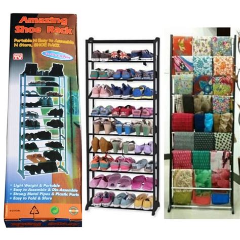 Jual AMAZING SHOE RACK 10 TINGKAT RAK SEPATU RAK HIJAB 10 SUSUN AMAZING