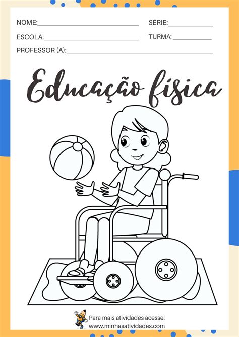 Capa De Trabalho De Educação Física Para Imprimir