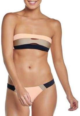 Pilyq Sandstone Colorblock Bandeau Bikini Top Colorblock Sandstone