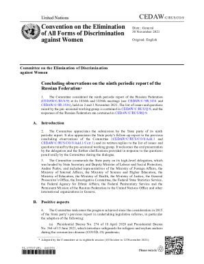 Fillable Online Cedaw C Deu Co Convention On The Elimination Of All