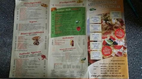 Speisekarte Von Pizza Italia Bautzen Bautzen