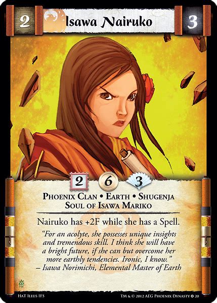 Isawa Nairuko Card L5r Legend Of The Five Rings Wiki Fandom