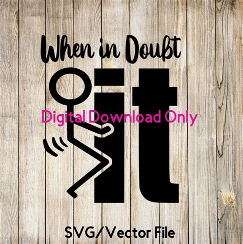 When In Doubt Fuck It SVG Car Decal Svg Fuck It Svg Fuck It Etsy Canada
