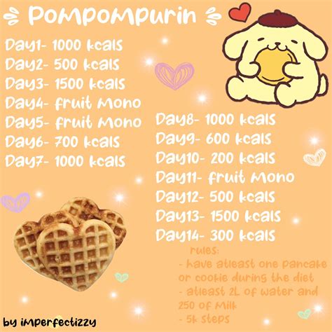 Pompompurin Diet In 2023 Diet Tracker Food Rules Diet