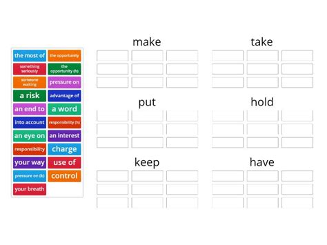 Collocations Ordenar Por Grupo