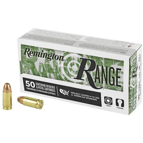 Remington Range 9mm Luger 115 Gr Fmj 50rd Top Gun Supply