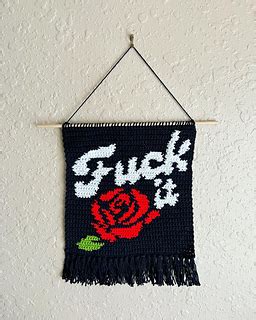 Ravelry Fuck It Wall Art Tapestry Pattern By Elizabeth G Allen