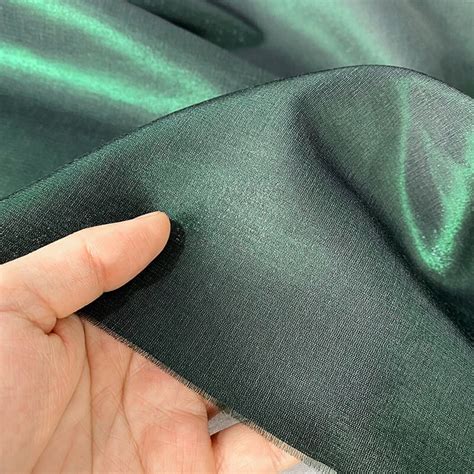 Glossy Green Linen Fabric Fabric By The Yard Cotton Etsy