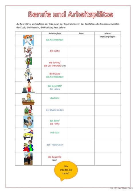 357 Berufe Deutsch DAF Arbeitsblätter pdf doc