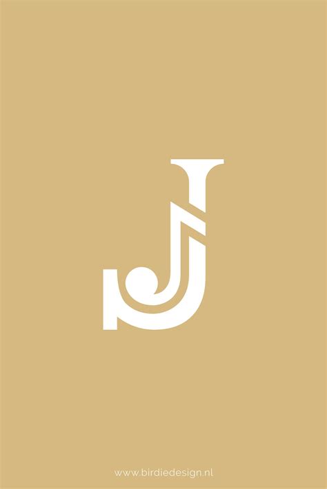 J Monogram Logo Design Music Logo Design Birdie Design Muzieklogo