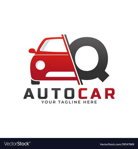 Letter Q With Car Maintenance Concept Automotive Vector Image