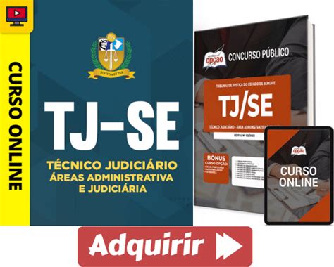 Apostila E Curso Concurso Tj Se 2023 Cargo Técnico Judiciário