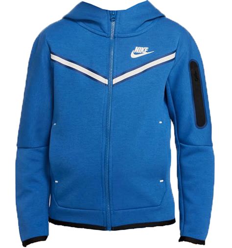 Nike Youth Tech Fleece Hoodie Dark Marina Blue Light Bone Ss22 Tw