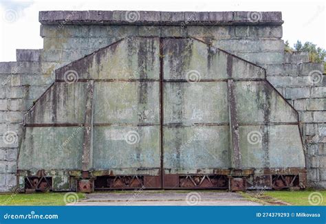 Hangars At A Former Military Airport In Northern Czech Republic Stock