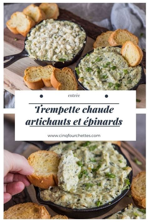 Trempette chaude aux artichauts et épinards Cinq Fourchettes