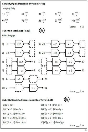 Aiming At Grade 4 Gcse Maths Revision Workbook Teaching Resources