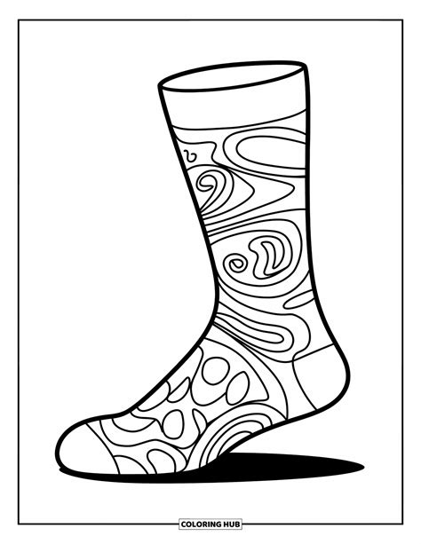 75+ Socken Ausmalbilder für Kinder & Erwachsene (Kostenlose PDFs zum