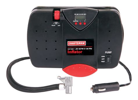 Craftsman Portable 12 Volts 100 Psi Inflator With Gauge 24 In Stine