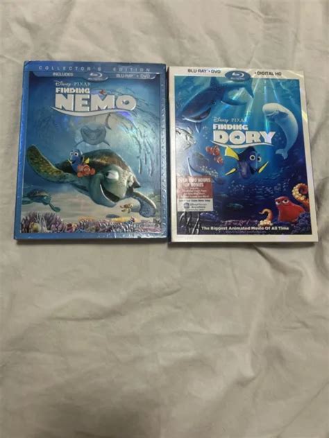 Disney Pixar 2 Movie Blu Raydvd Lot Finding Nemo And Finding Dory W