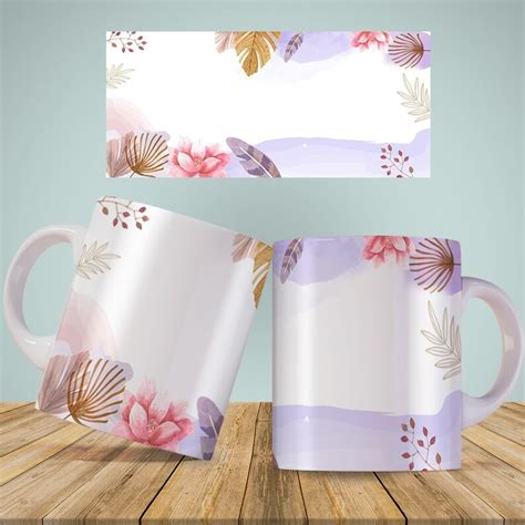 10 Plantillas Tazas flores Sublimación 11 15 Oz Mug Etsy España