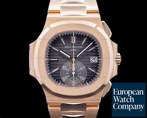 Patek Philippe 5980 1r 001 Nautilus 5980 1r Chronograph 18k Rose Gold 44888 European Watch Co