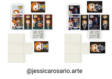 Caixa Mini Funko Pop Chucky Papercraft Casa De Bonecas De