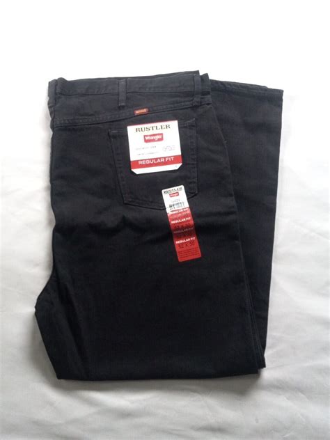 Men S Rustler By Wrangler Classic Regular Fit Straight Leg Jeans Black