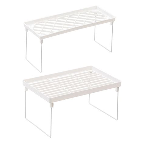 2 Pcs Storage Rack Cabinet Kitchenware Shelves Cupboard Desktop ...